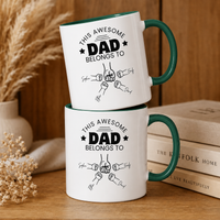 Personalized Dad Mug with Kids' Names – Fully Customizable Fist Bump Coffee Mug