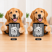 Personalized Dog Mug – Custom Pet Mug with Line Art Portrait