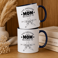 Personalized Mom Mug with Kids' Names – Fully Customizable Fist Bump Coffee Mug