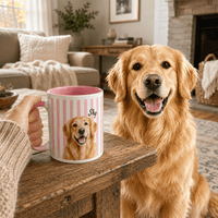Personalized Dog Mug – Custom Pet Mug with Watercolor Portrait