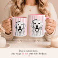 Personalized Dog Mug – Custom Pet Mug with Line Art Portrait