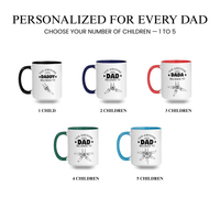 Personalized Dad Mug with Kids' Names – Fully Customizable Fist Bump Coffee Mug