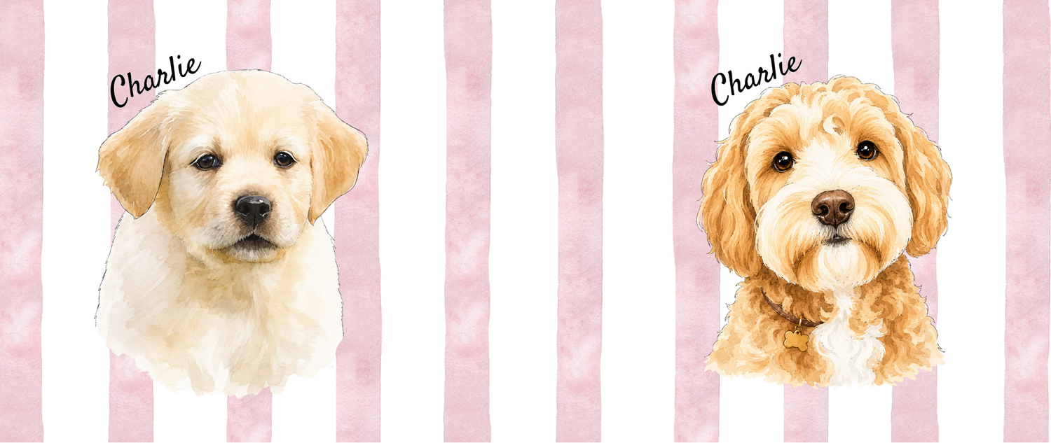 Personalized Dog Mug – Custom Pet Mug with Line-and-wash art pet portrait