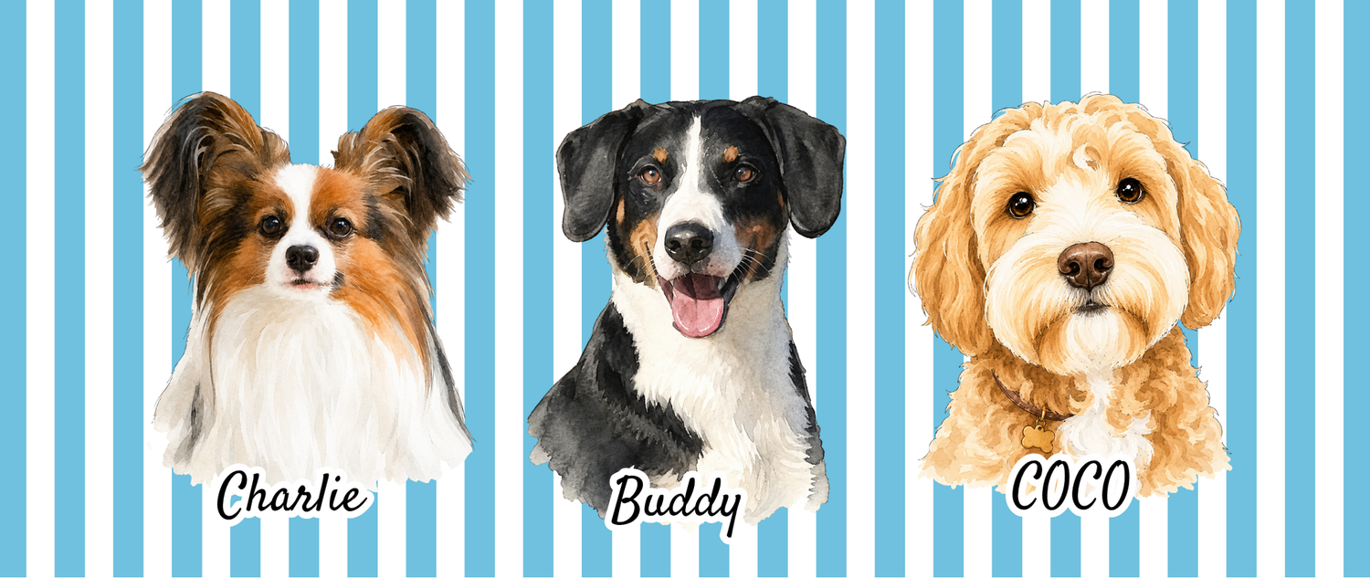 Personalized Dog Mug – Custom Pet Mug with Line-and-wash art pet portrait