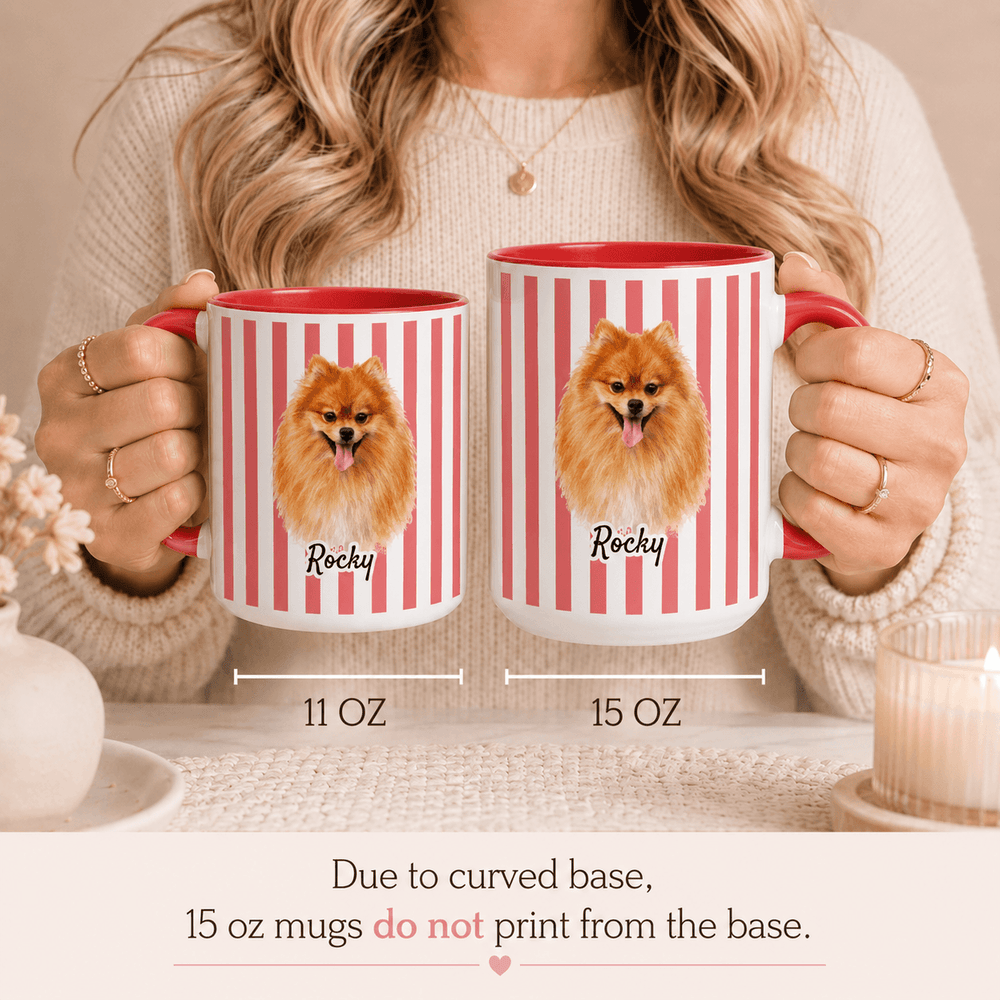 Personalized Dog Mug – Custom Pet Mug with Watercolor Portrait