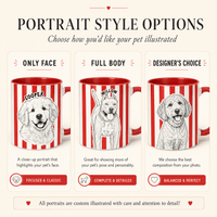 Personalized Dog Mug – Custom Pet Mug with Line Art Portrait